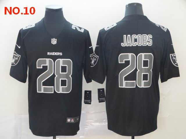 Men's Las Vegas Raiders 28 Josh Jacobs Jersey NO.10;